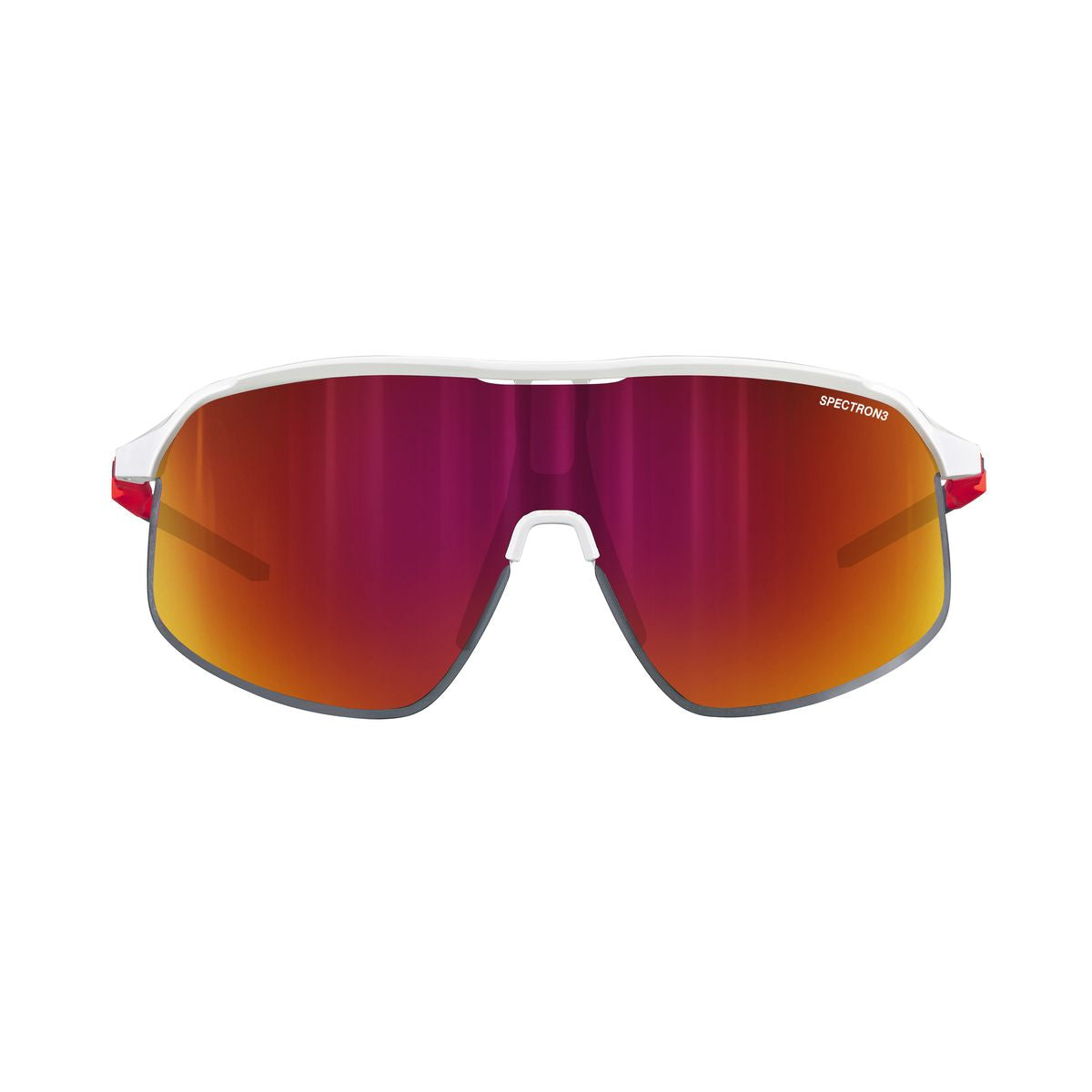 Julbo DENSITY Sunglasses J5611111 in White - Orange Fluo - Blue with a SPECTRON 3 SMOKE lens