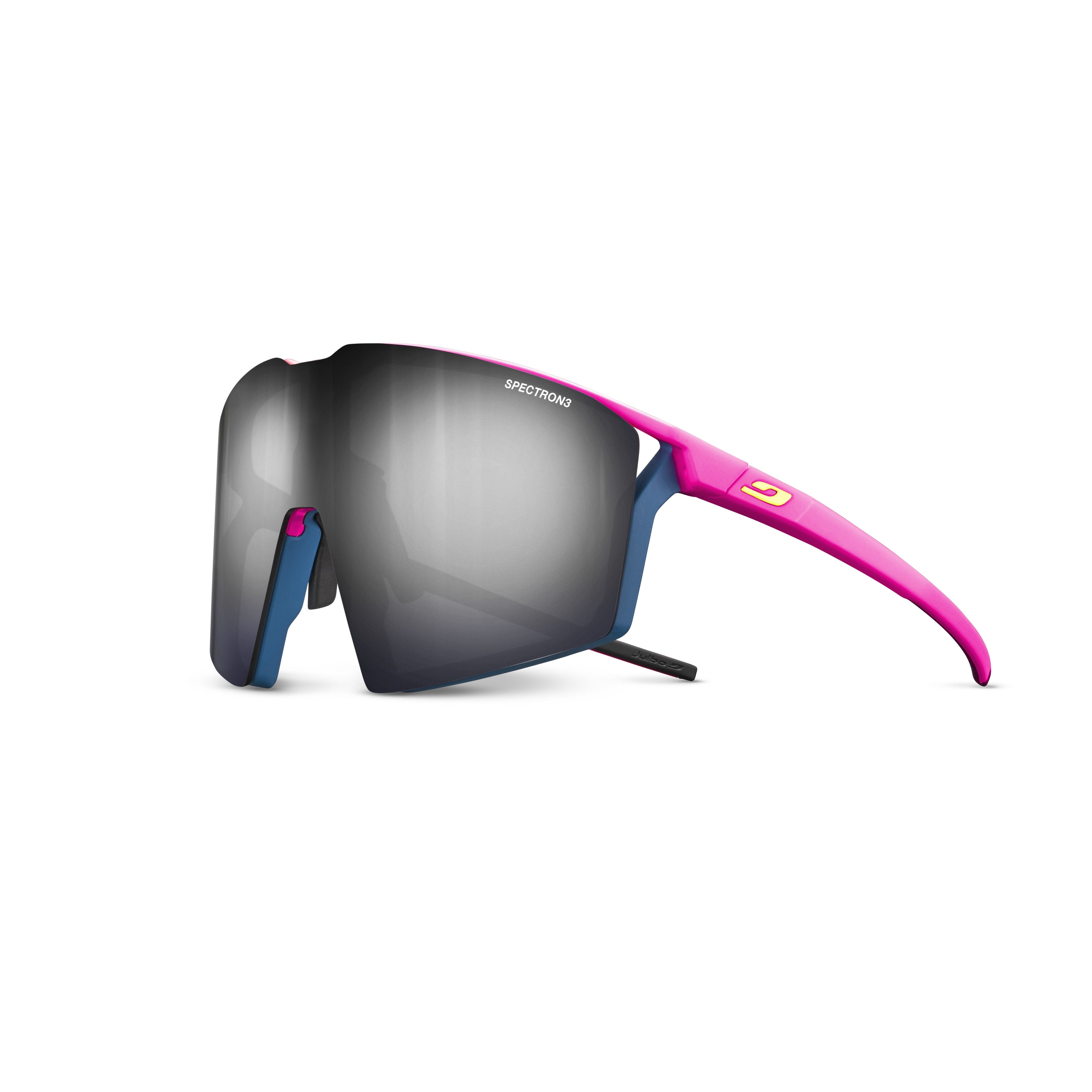 Julbo EDGE Sunglasses J5621119 in Fluo Pink - Blue with a SPECTRON 3 Smoke lens