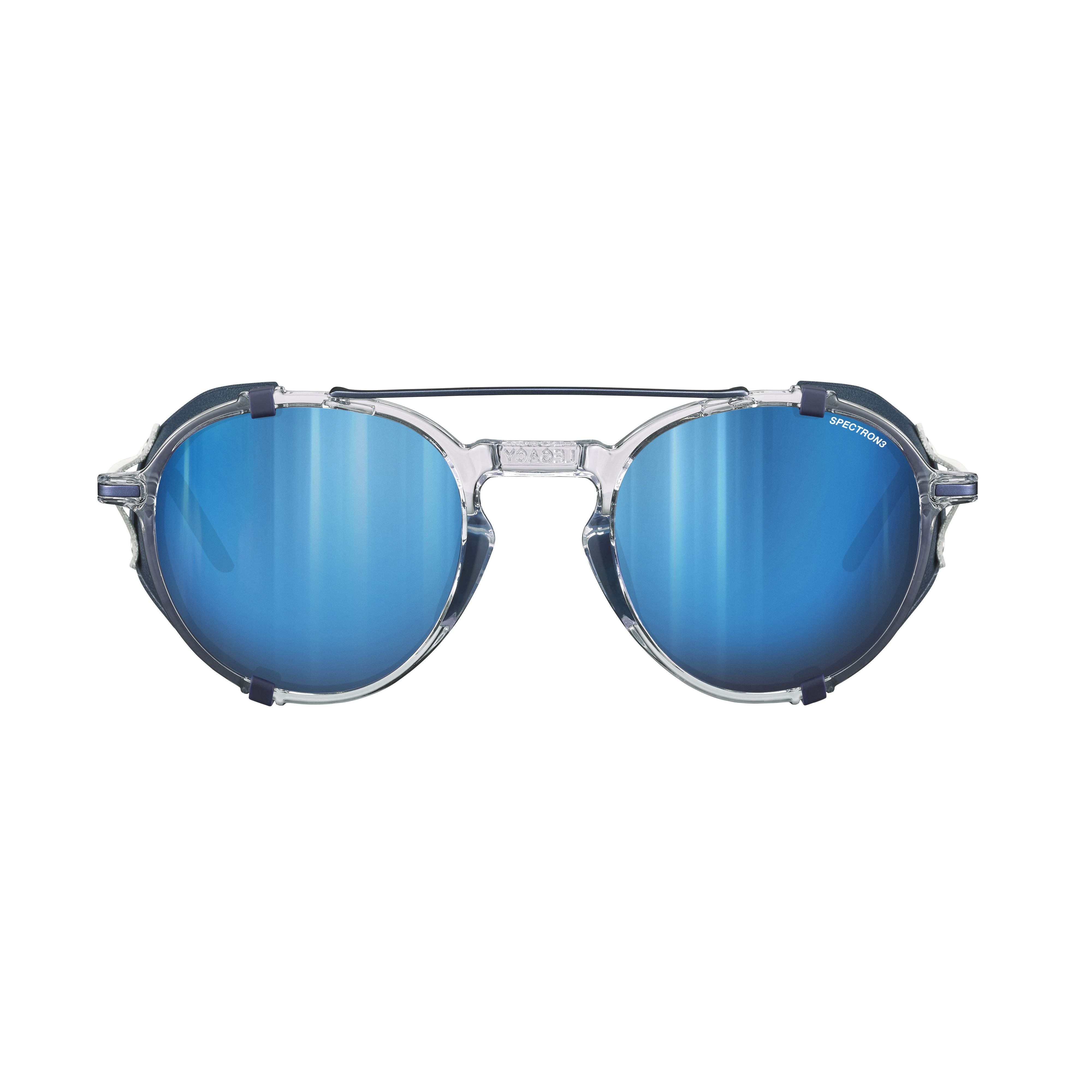 Julbo LEGACY Sunglasses J5641132 in Cristal - Shields Blue with a SPECTRON 3 Smoke lens