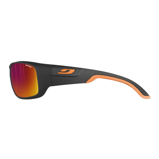 Julbo RUN 2 Sunglasses J5661120 in Dark Grey Mat - Orange with a SPECTRON 3 Smoke lens