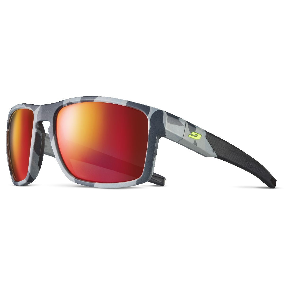 Julbo STREAM Sunglasses J5179420 in Grey Camo - Yellow with a SPECTRON 3 SMOKE lens