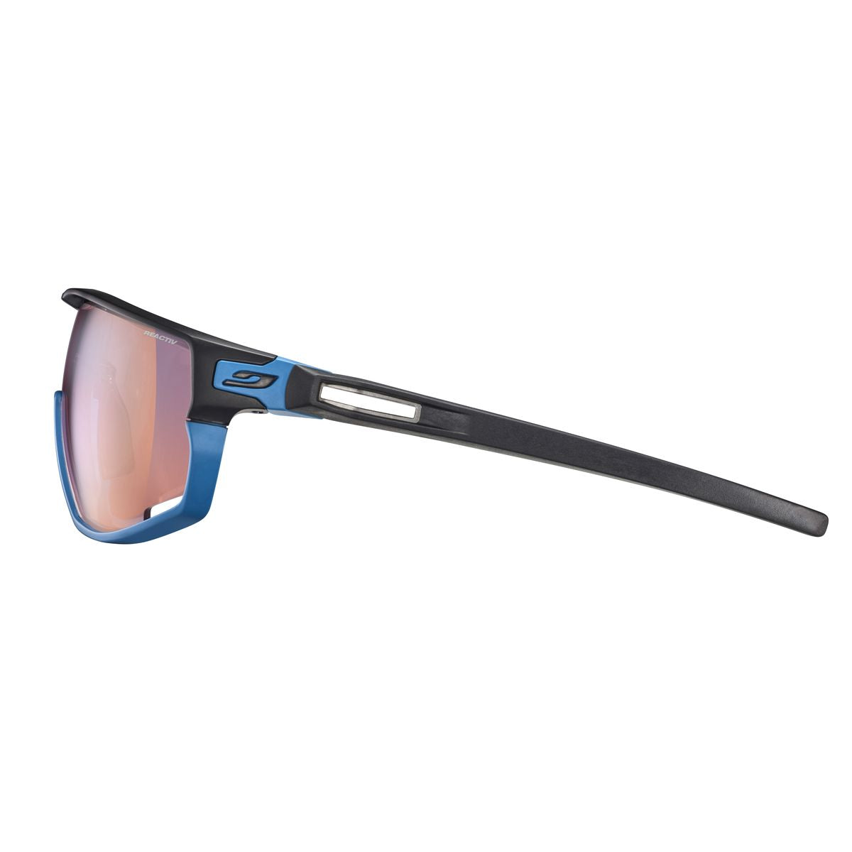 Julbo RUSH Sunglasses J5343412 in Black - Blue with a REACTIV 1-3 High Contrast Lens