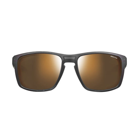 Julbo SHIELD M Sunglasses J5445014 in Black Transluscent - Neon Orange with a REACTIV 2-4 POLARIZED lens