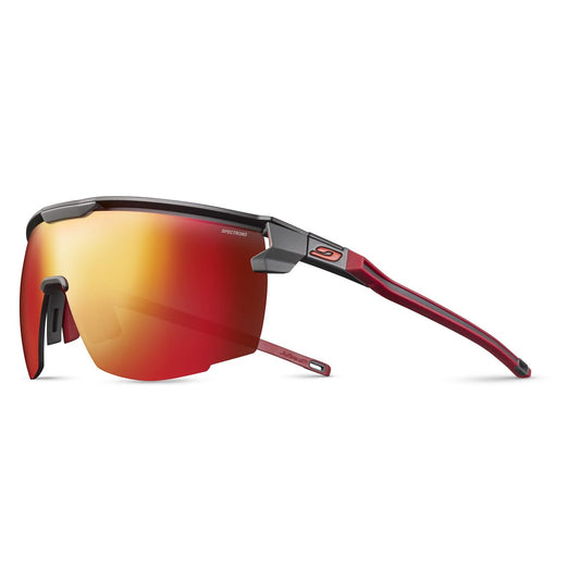 Julbo ULTIMATE Sunglasses J5461122 in Black - Red - Red with a SPECTRON 3 Smoke lens