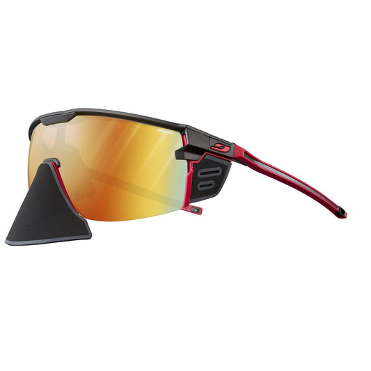 Julbo ULTIMATE COVER Sunglasses J5473314 in Black - Red with a REACTIV 1-3 LA lens