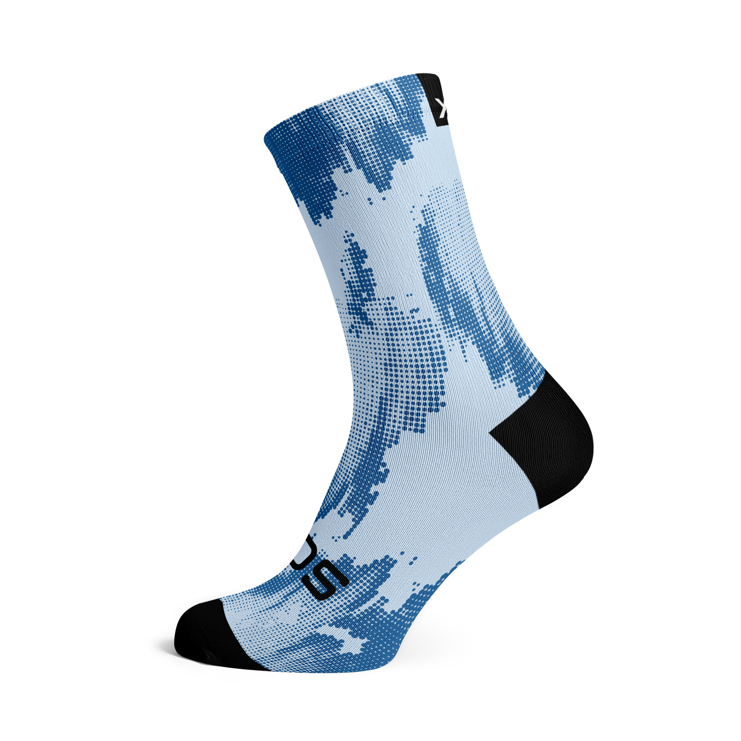 Chaussettes mi-mollet - Bleu-gravier