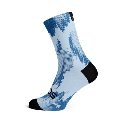 Chaussettes mi-mollet - Bleu-gravier