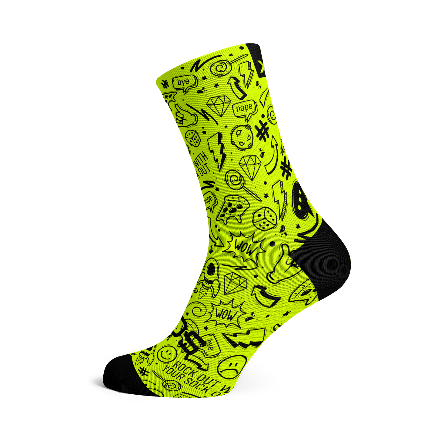 Fluo Doodle Socks