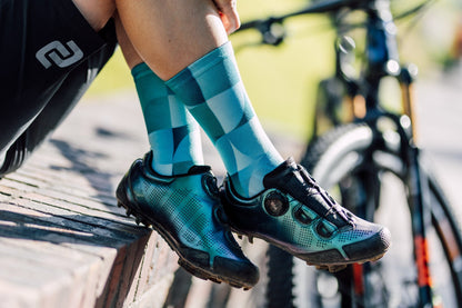 Chaussettes mi-mollet - Uni - turquoise