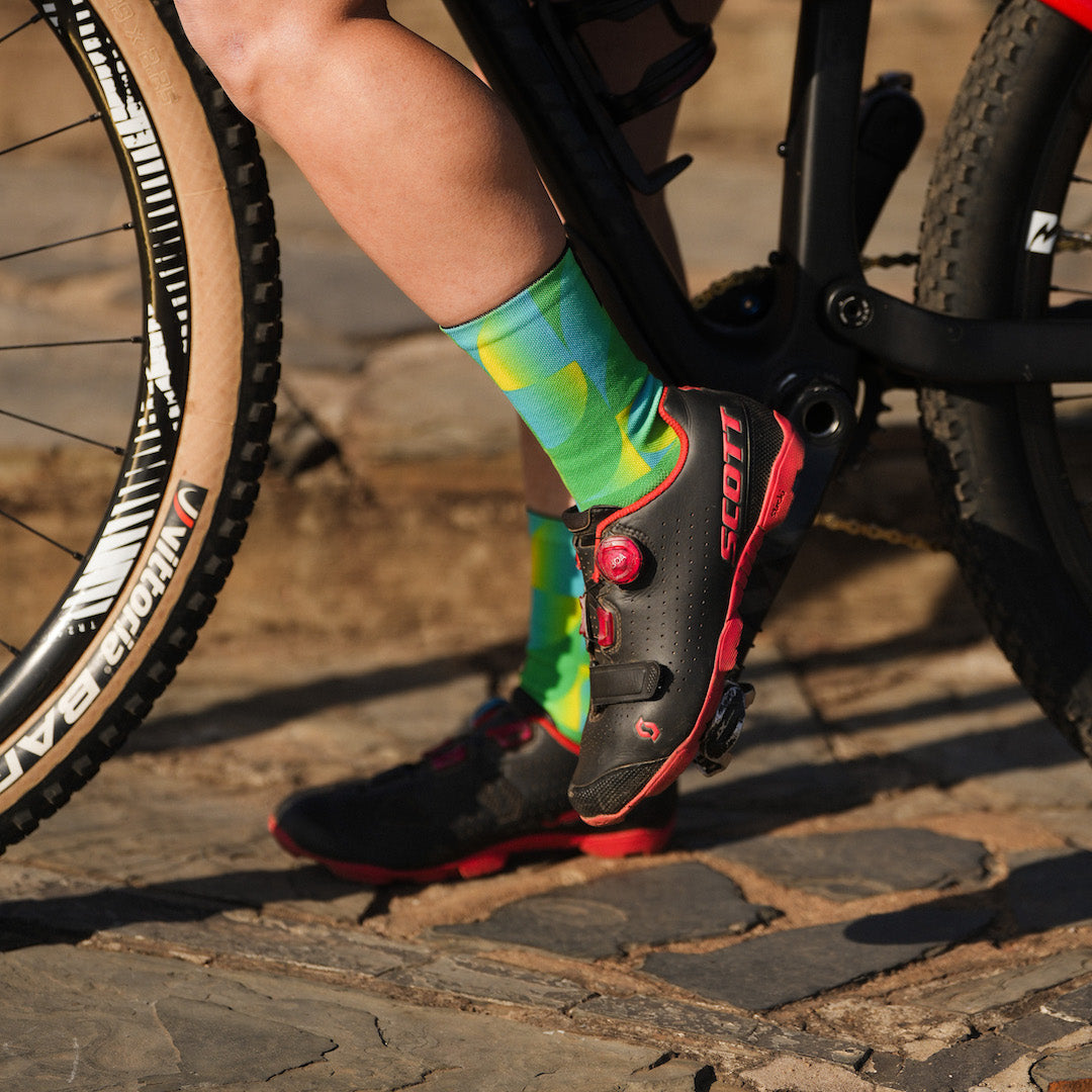 Chaussettes mi-mollet - Uni - Vert