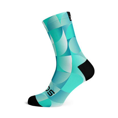 Chaussettes mi-mollet - Uni - turquoise