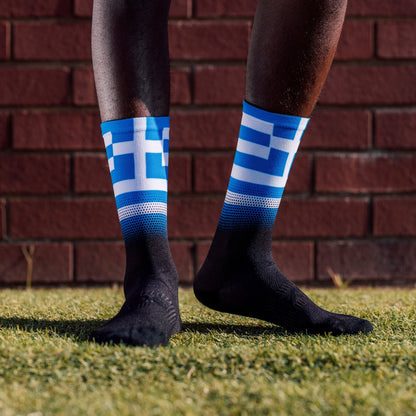 Greece Flag Socks