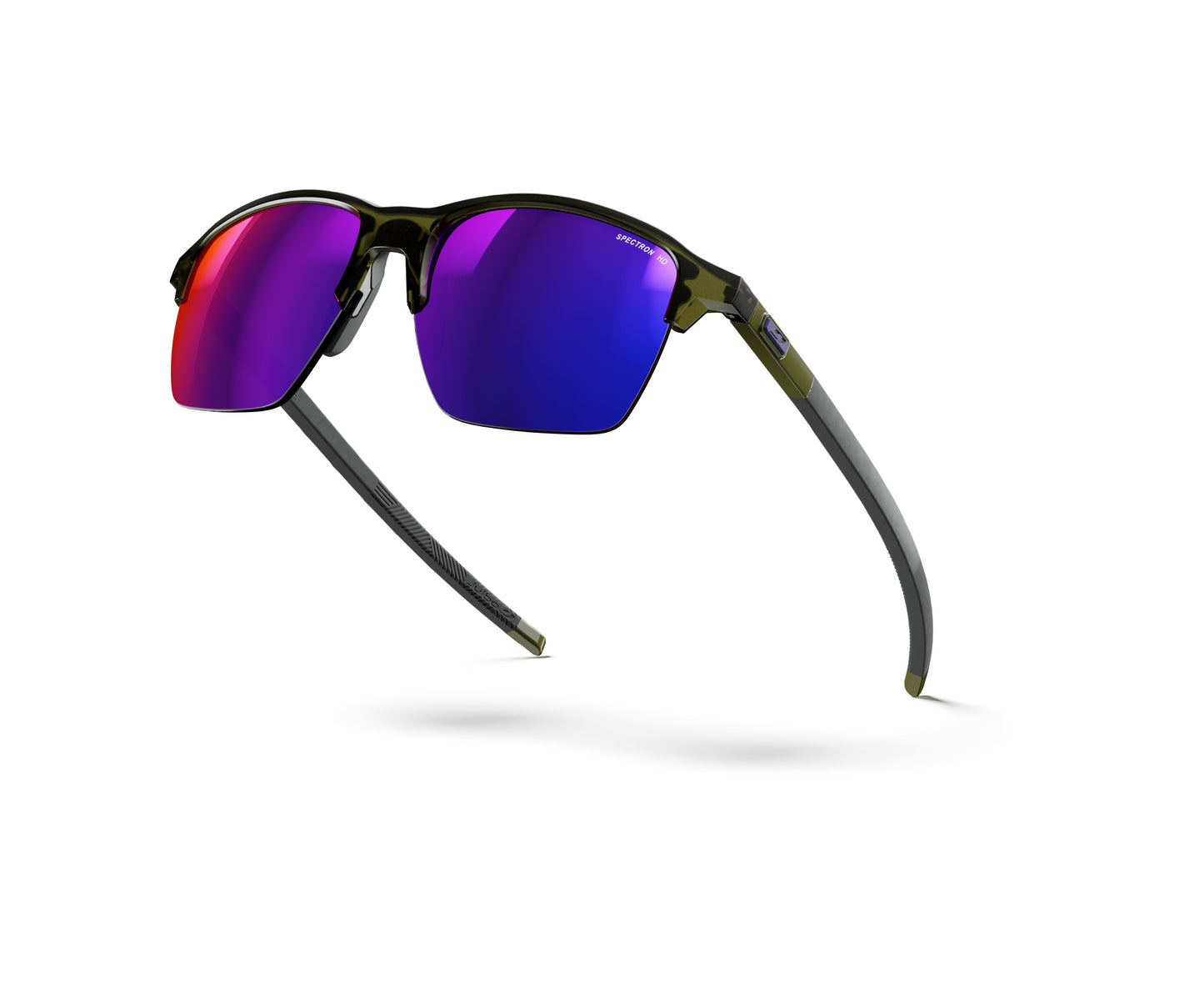 Julbo Crossline Sunglasses J5891545 in Khaki-Trans-Shiny with a SPECTRON 3 HD VERSIMON lens