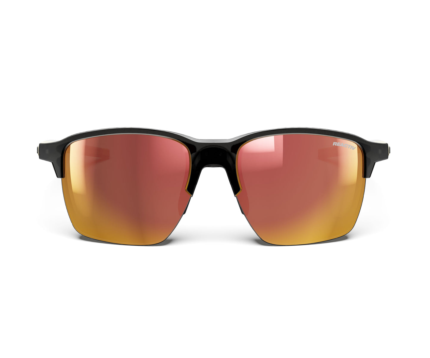 Julbo Crossline Sunglasses J5897714 in Black-Beige-Matte with a REACTIV 1-3 GLARE CONTROL Pink lens