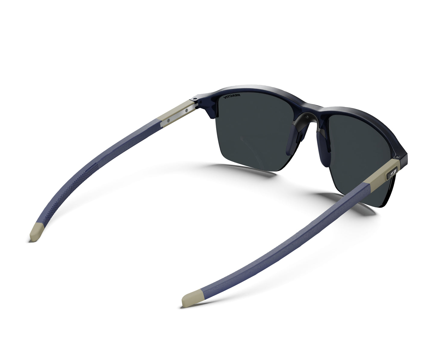 Julbo Crossline Sunglasses J5897812 in Trans-Matt-Blue-Beige with a REACTIV 1-3 GLARE CONTROL Green lens