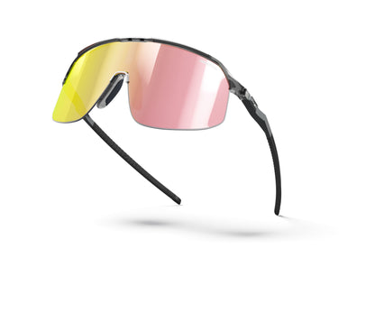 Julbo DENSITY Sunglasses J5613814 in Black Translucent - Grey with a REACTIV 1-3 Light Amplifier Lens