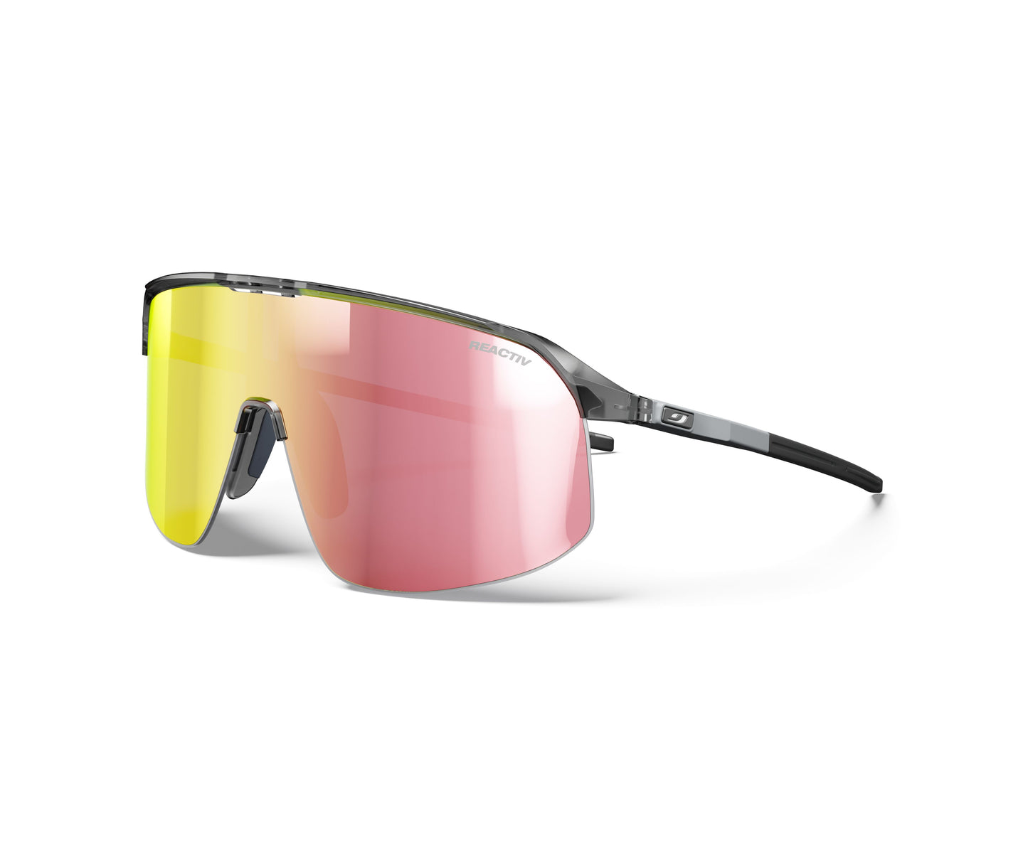 Julbo DENSITY Sunglasses J5613814 in Black Translucent - Grey with a REACTIV 1-3 Light Amplifier Lens