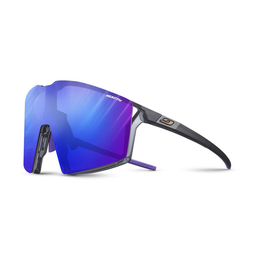 Julbo EDGE Sunglasses J5623414 in Matte Black Translucide - Shiny Black Treslu  - Purple with a REACTIV 1-3 HC lens