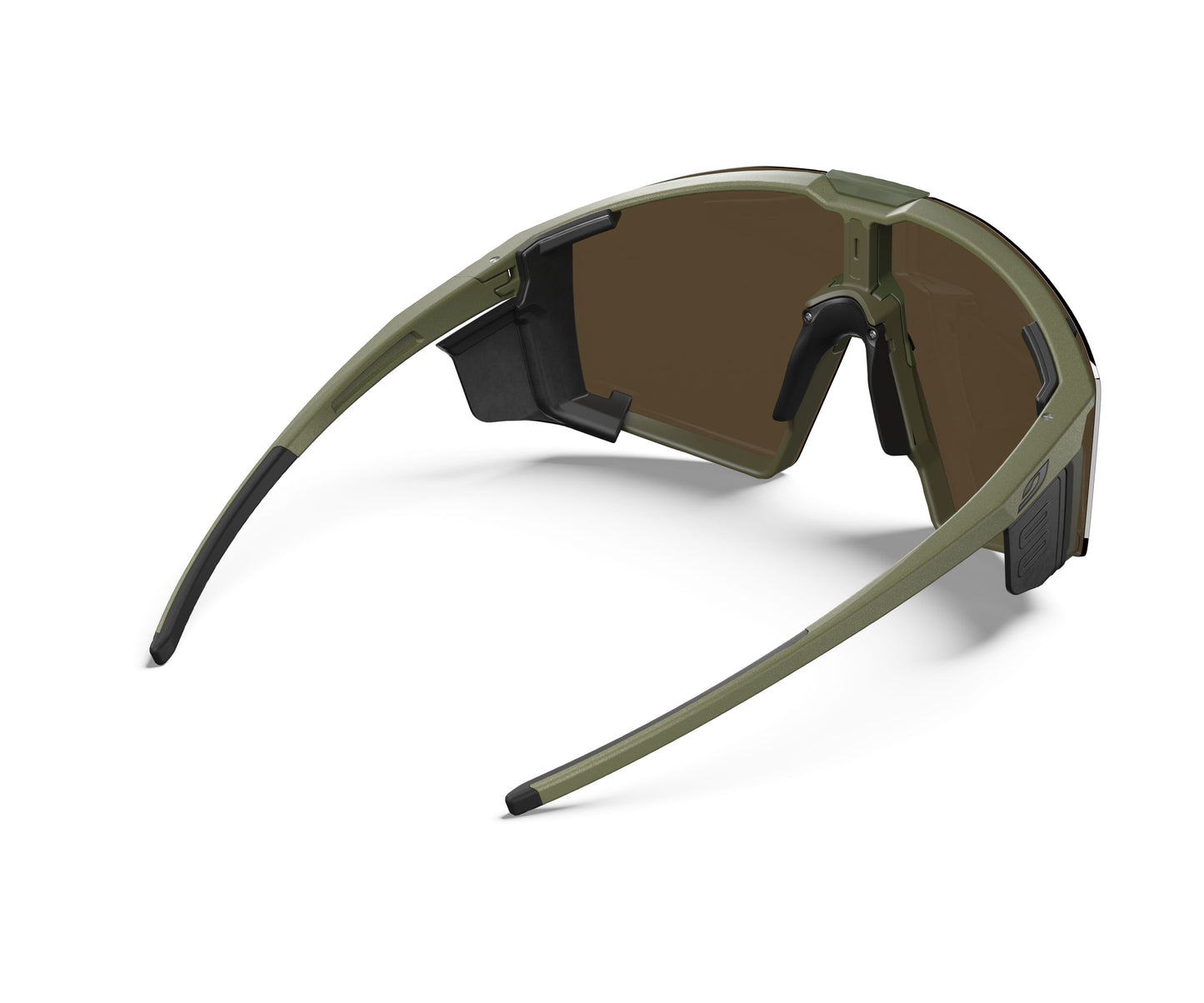 Julbo Edge Cover Sunglasses J5883645 in Green-Army-Black with a REACTIV 2-4 lens