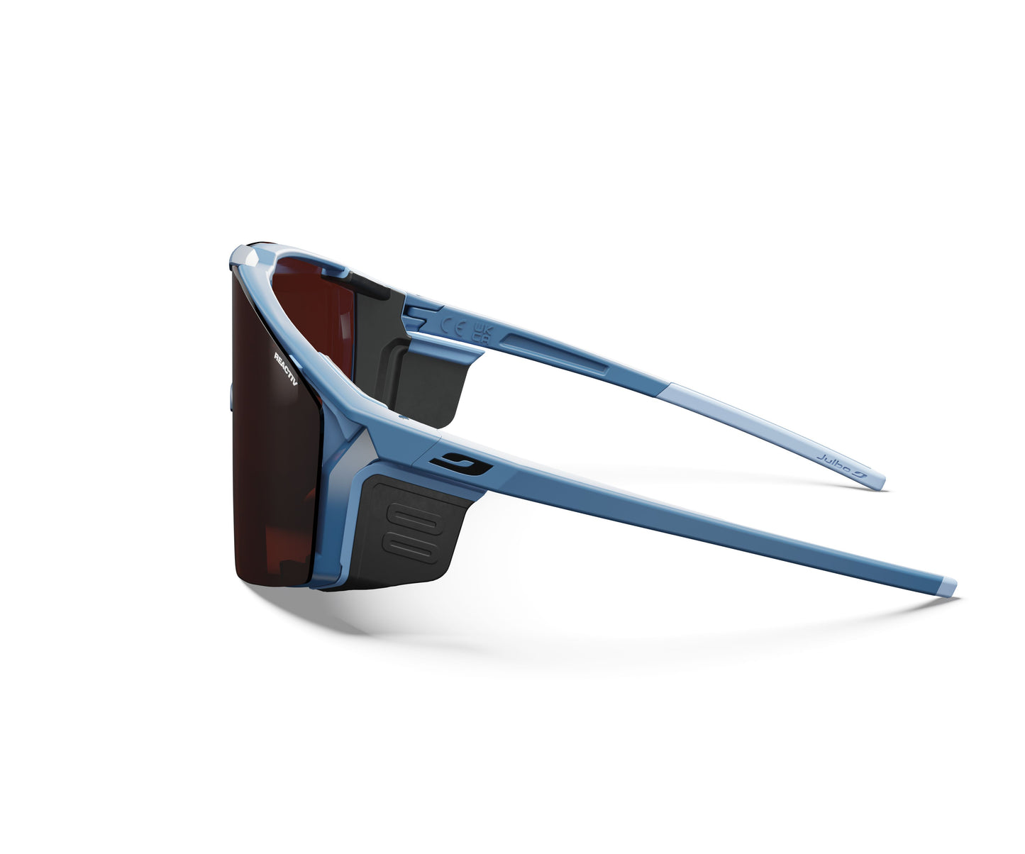 Julbo Edge Cover Sunglasses J5884512 in Blue with a REACTIV 0-4 High Contrast Lens