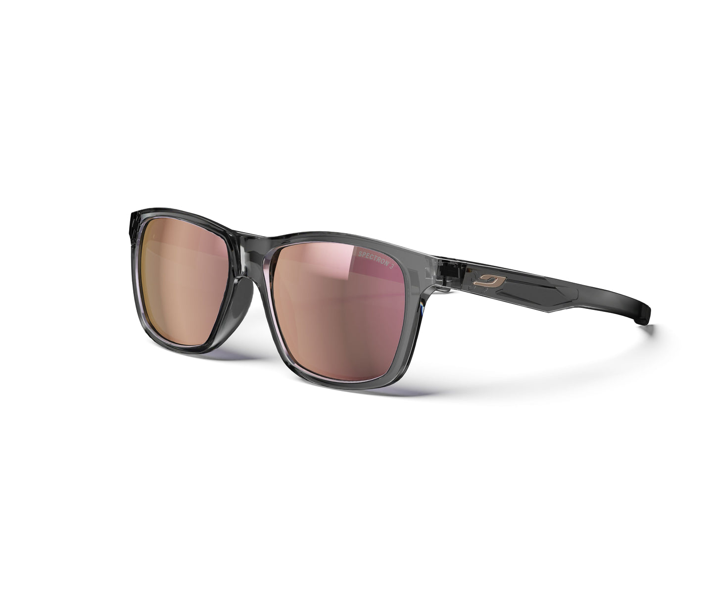 Julbo Elwood Sunglasses J5841124 in Shiny Translucent Black with a SPECTRON 3 SMOKE lens