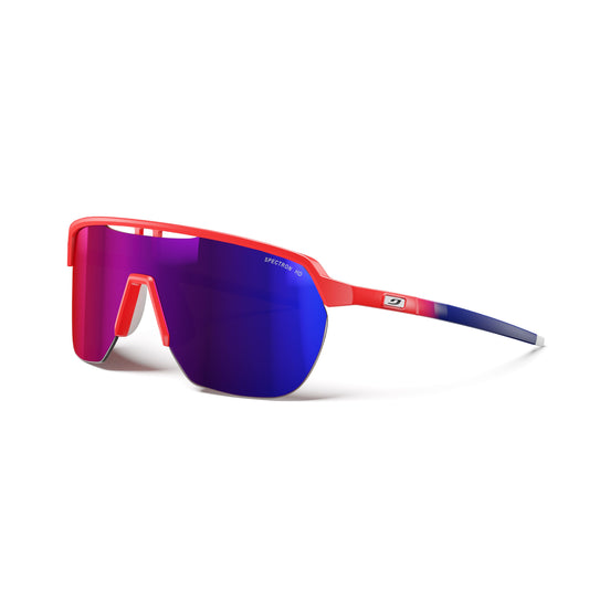 Julbo FREQUENCY Blaze series Sunglasses J5671513 in Neon Red - Blue - White with a SPECTRON 3 HD VERSIMON lens