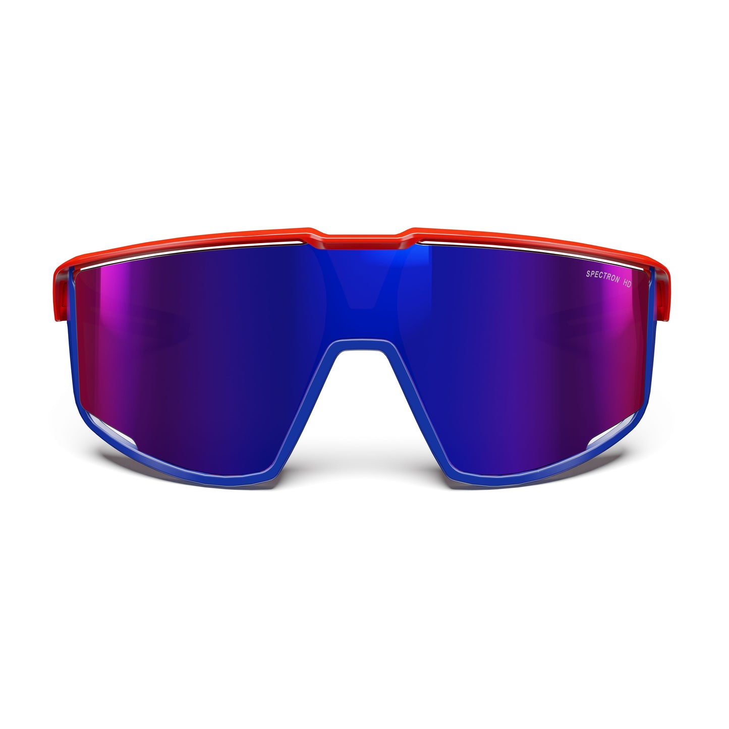 Julbo FURY Blaze series Sunglasses J5311513 in Neon Red - Blue - White with a SPECTRON 3 HD VERSIMON lens