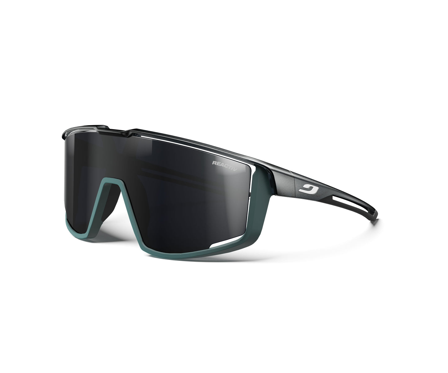 Julbo FURY Sunglasses J5314422 in Black Green Matt with a REACTIV 0-3 lens