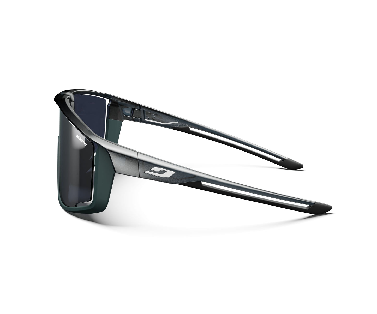 Julbo FURY Sunglasses J5314422 in Black Green Matt with a REACTIV 0-3 lens