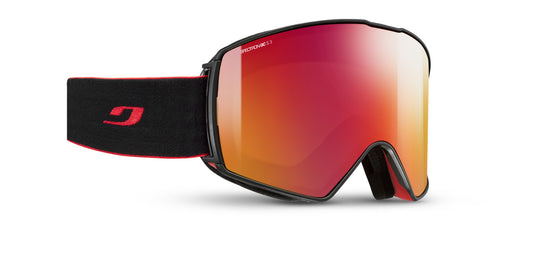 Julbo LAUNCHER Goggle J78191144 in Black - Red Colour with a SPECTRON 3 PINK lens