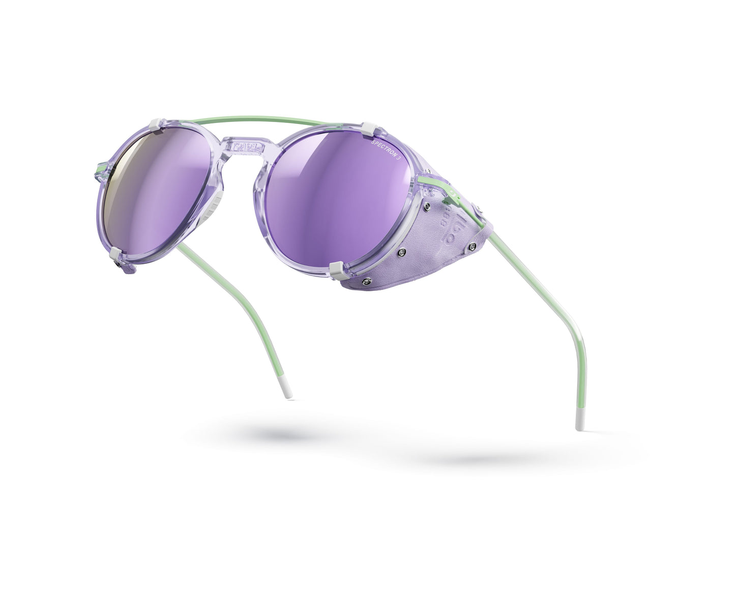 Julbo LEGACY Sunglasses J5641126 in Purple Translucent - Green with a SPECTRON 3 Smoke lens