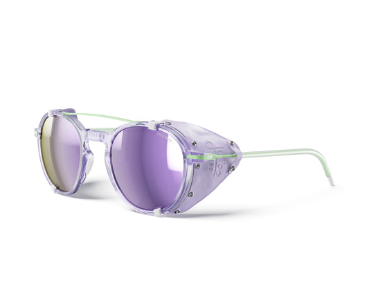 Julbo LEGACY Sunglasses J5641126 in Purple Translucent - Green with a SPECTRON 3 Smoke lens