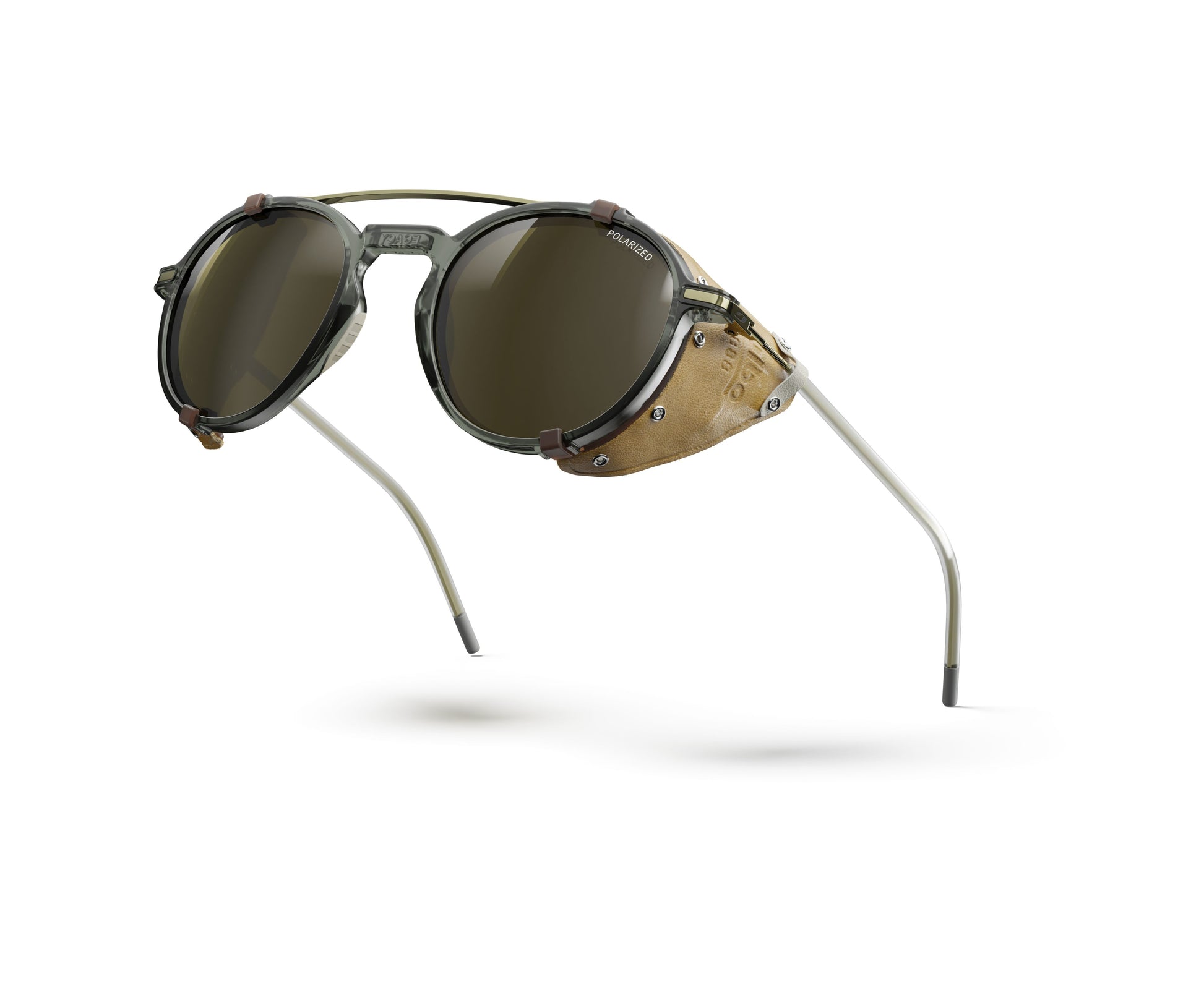 Julbo LEGACY Sunglasses J5649120 in Light Grey - Gold with a SPECTRON 3 POLARIZED Brown lens