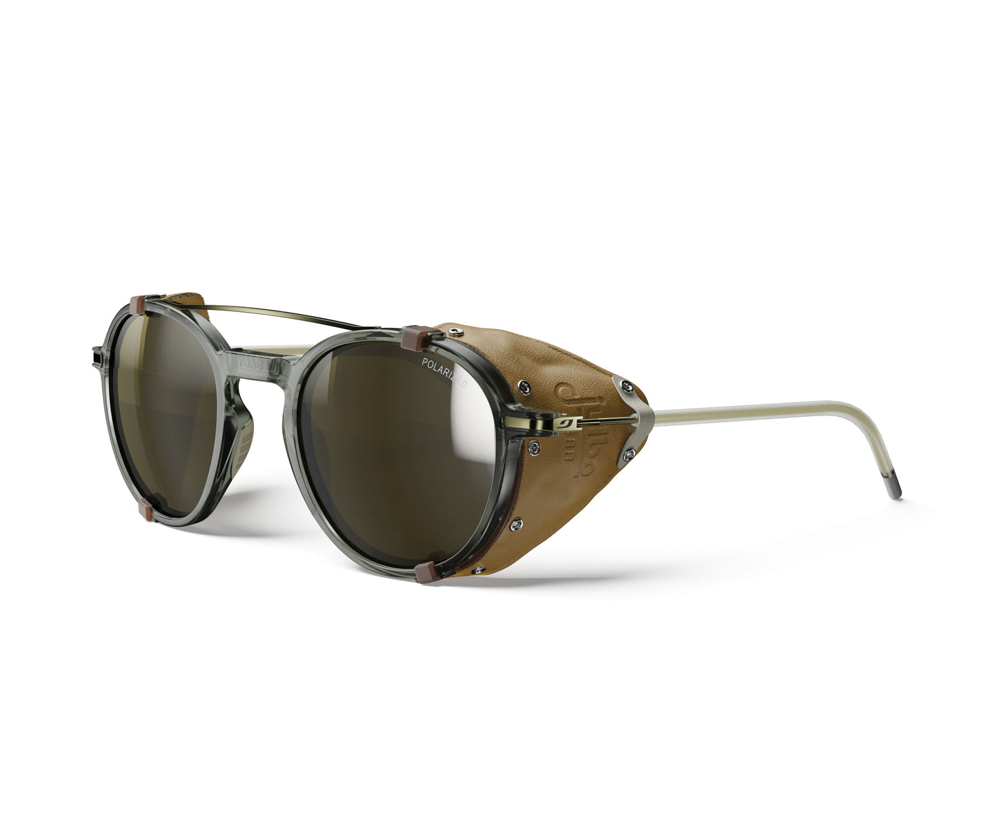 Julbo LEGACY Sunglasses J5649120 in Light Grey - Gold with a SPECTRON 3 POLARIZED Brown lens