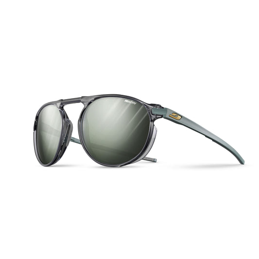 Julbo META Sunglasses J5527814 in Shiny Translu Black - Army - Gold with a REACTIV 1-3 GLARE CONTROL GREEN lens