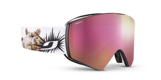 Julbo RAZOR EDGE Goggle J77519104 in White - Black - Pink Colour with a SPECTRON 3 PINK lens