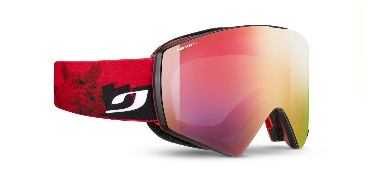 Julbo RAZOR EDGE Goggle J77533134 in Red - Black Colour with a REACTIV 1-3 HC lens