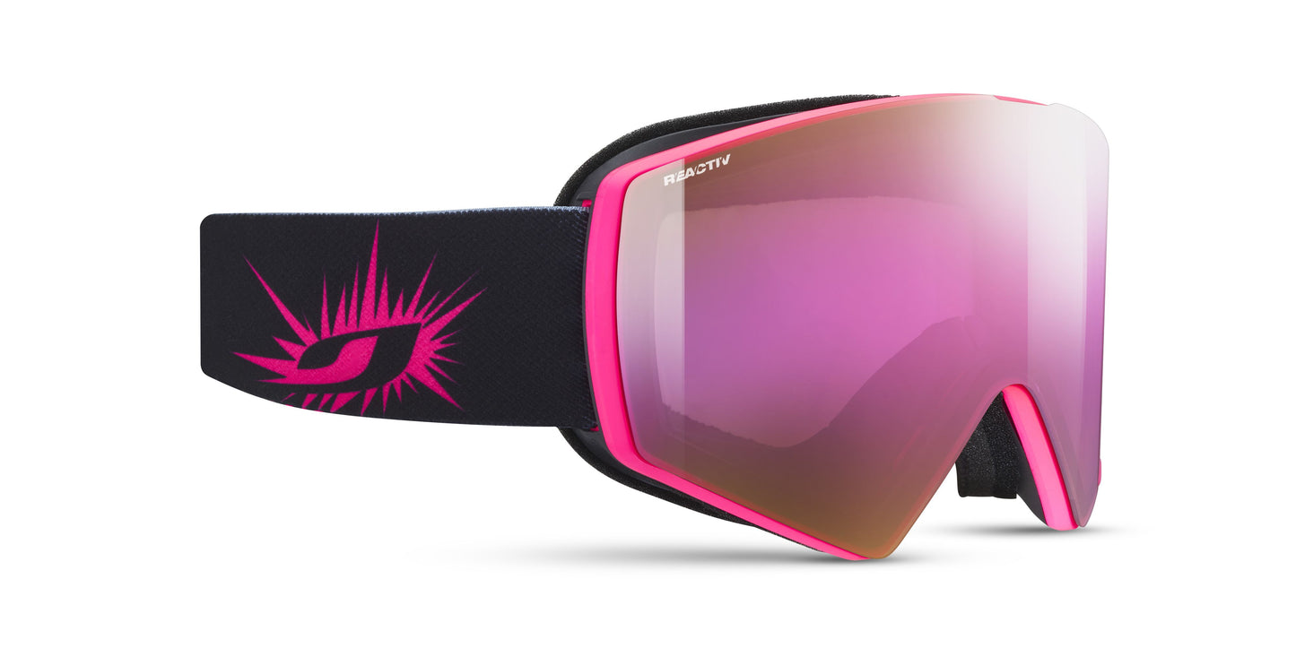 Julbo RAZOR EDGE Goggle J77536143 in Pink - Black Colour with a REACTIV 1-3 HC lens