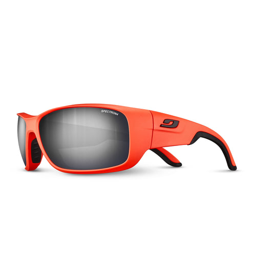 Julbo RUN 2 Sunglasses J5661278 in Orange Fluo Mat - Black with a SPECTRON 4 Brown lens