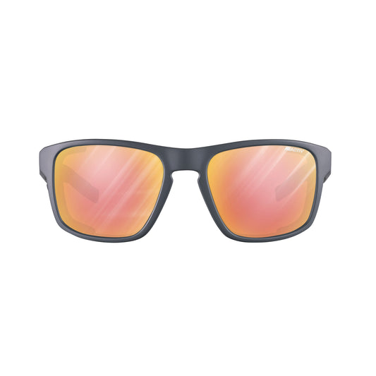 Julbo SHIELD M Sunglasses J5447721 in Dark Grey - Green Pastel with a REACTIV 1-3 GLARE CONTROL Pink lens
