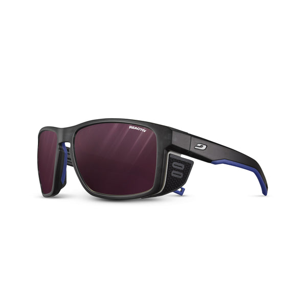 Julbo SHIELD Sunglasses J5064514 in Black Translu - Blue - White with a REACTIV 0-4 High Contrast Lens