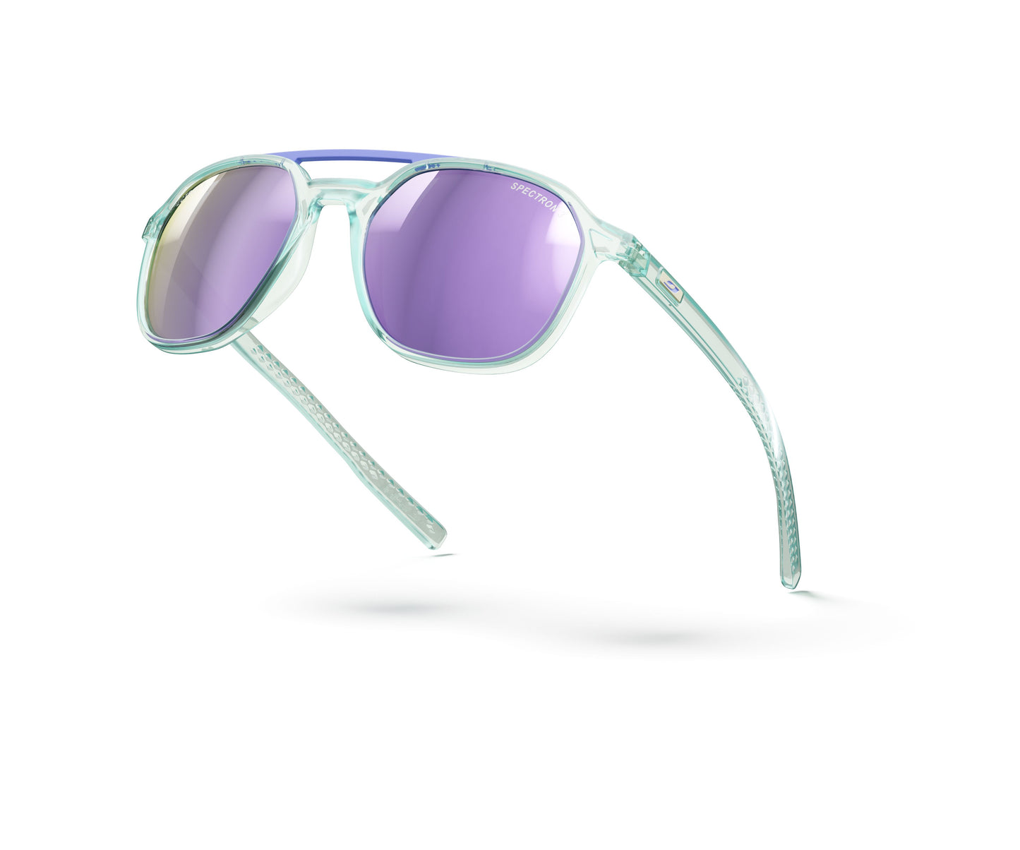 Julbo Slack Cover Sunglasses J5871130 in Mint-Trans-Light-Grey with a SPECTRON 3 BROWN lens