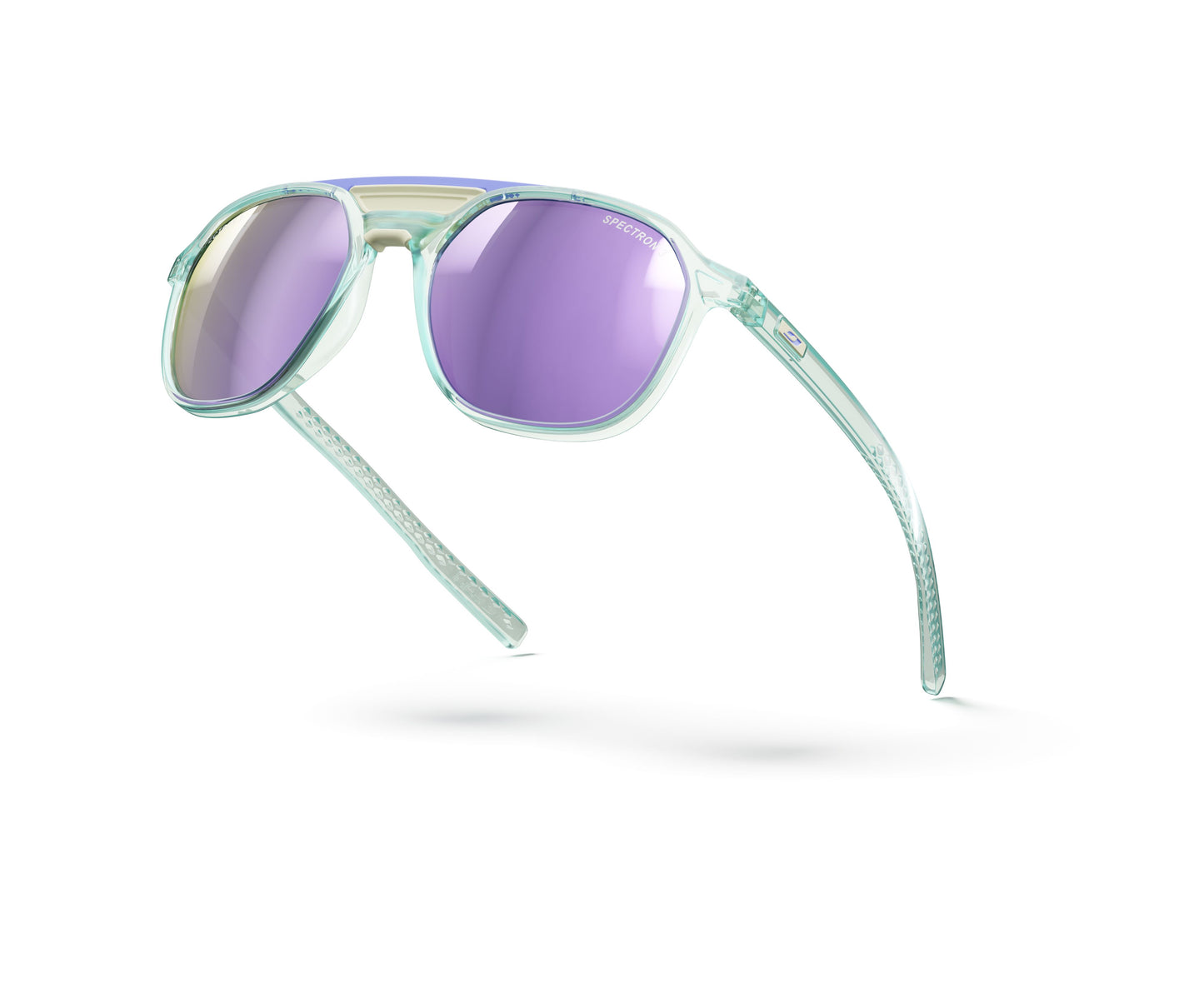 Julbo Slack Cover Sunglasses J5871130 in Mint-Trans-Light-Grey with a SPECTRON 3 BROWN lens