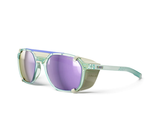Julbo Slack Cover Sunglasses J5871130 in Mint-Trans-Light-Grey with a SPECTRON 3 Brown lens