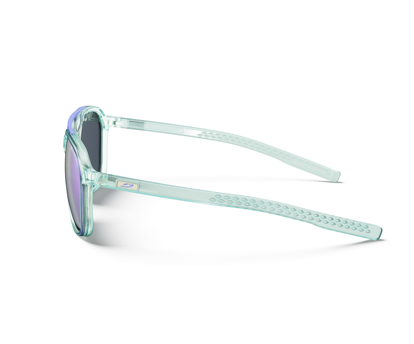 Julbo Slack Cover Sunglasses J5871130 in Mint-Trans-Light-Grey with a SPECTRON 3 BROWN lens