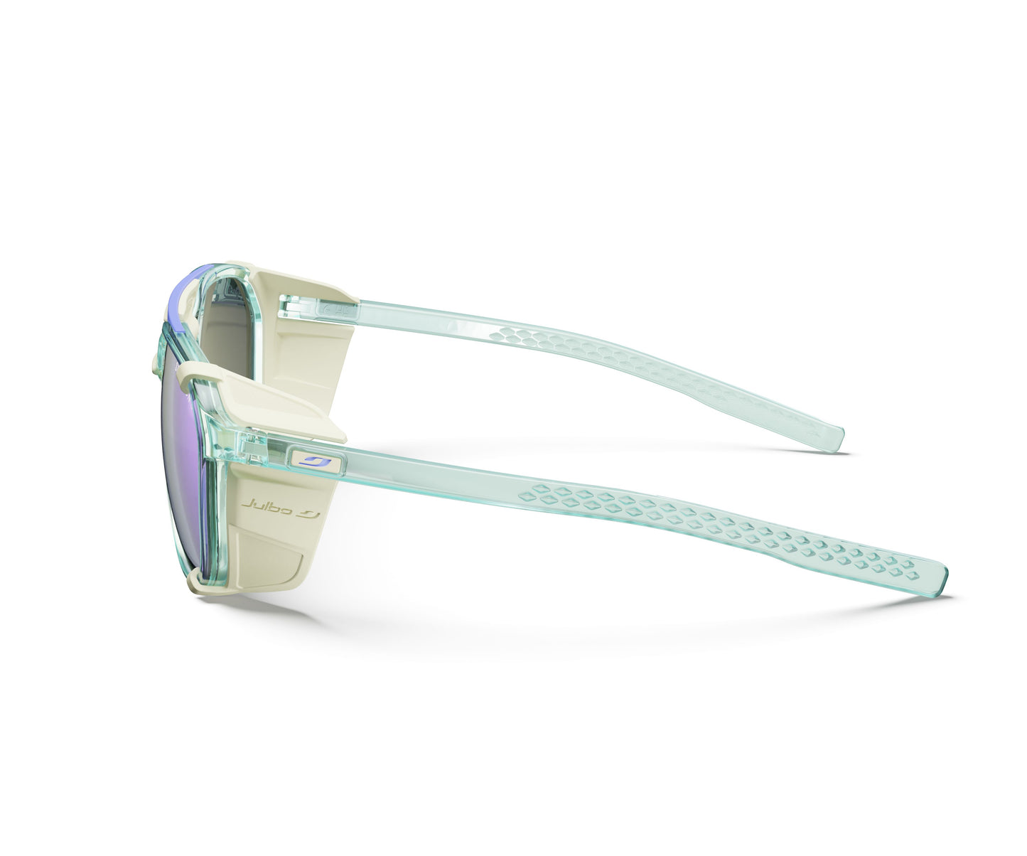 Julbo Slack Cover Sunglasses J5871130 in Mint-Trans-Light-Grey with a SPECTRON 3 BROWN lens