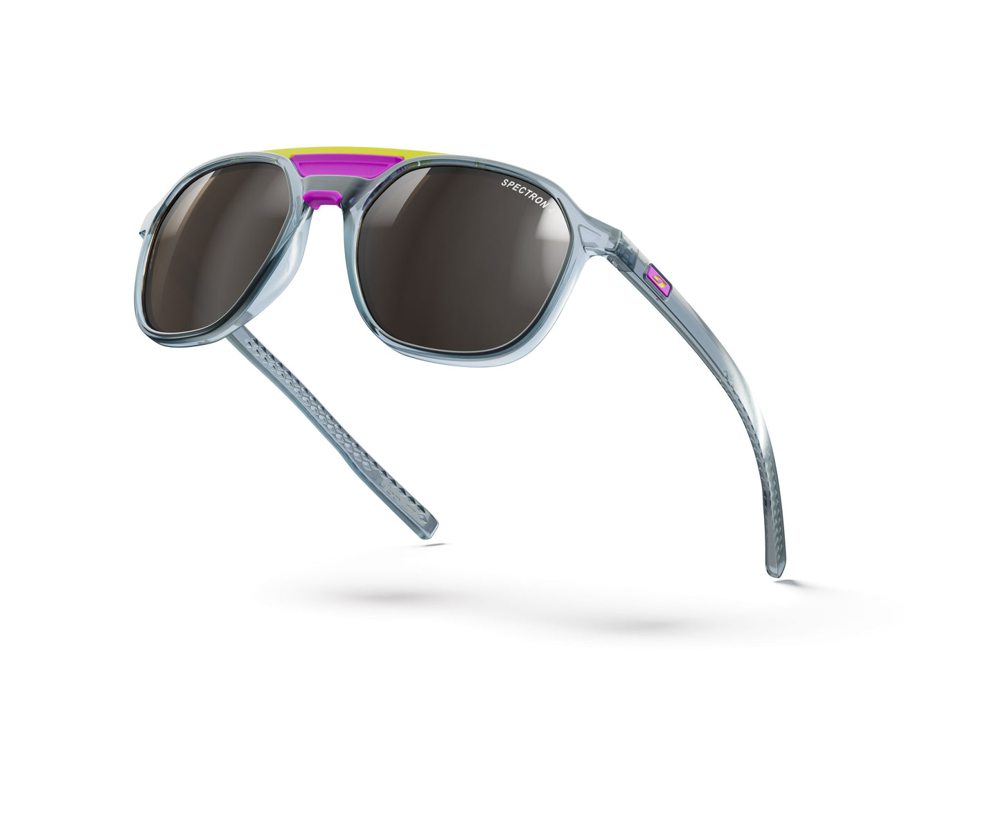 Julbo Slack Cover Sunglasses J5871212 in Trans-Blue-Pink with a SPECTRON 4 BROWN lens