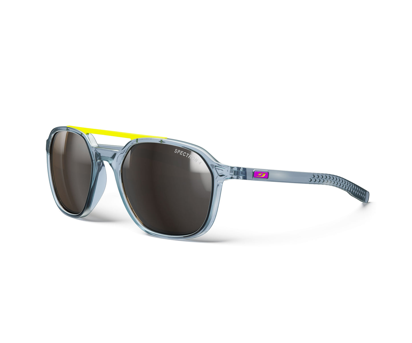 Julbo Slack Cover Sunglasses J5871212 in Trans-Blue-Pink with a SPECTRON 4 BROWN lens