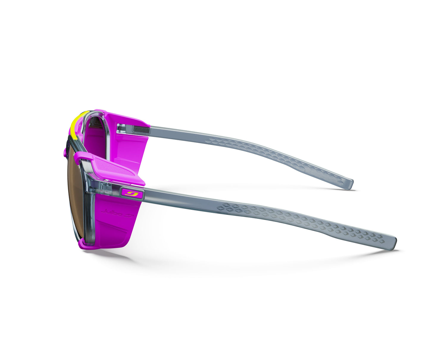 Julbo Slack Cover Sunglasses J5871212 in Trans-Blue-Pink with a SPECTRON 4 BROWN lens