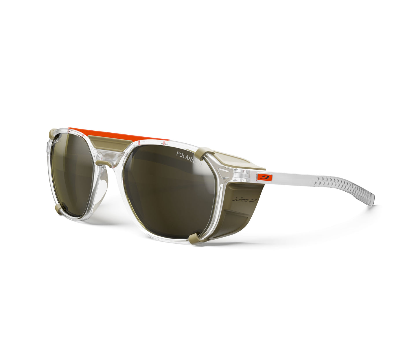 Julbo Slack Cover Sunglasses J5879174 in Crystal-Camel with a SPECTRON 3 POLARIZED BROWN lens